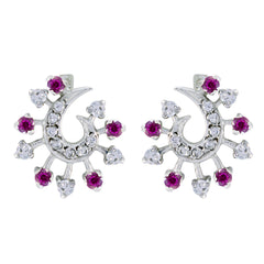 Riyo Good Gemstones multi shape Faceted Multi Multi CZ Silver Earring engagement gift