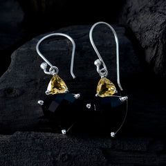 Riyo Good Gemstones trillion Checker Multi Multi Stone Silver Earrings gift for friend
