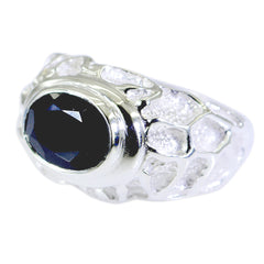 Riyo Goods Gemstone Black Onyx Sterling Silver Ring Head Jewelry