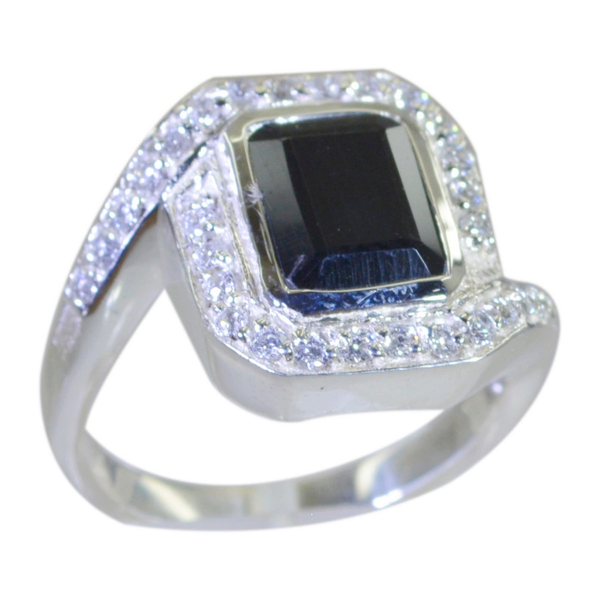 Riyo Goods Gemstones Black Onyx 925 Silver Ring Jewelry Designers
