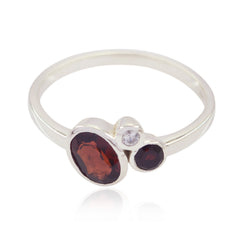 Riyo Goods Gemstones Garnet 925 Sterling Silver Ring Ethical Jewelry