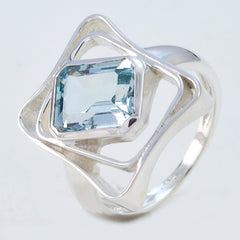 Riyo Goods Stone Blue Topaz 925 Sterling Silver Rings Jewelry Supply