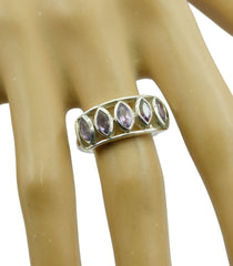 Riyo Grand Gemstones Amethyst Solid Silver Rings Christmas Gift
