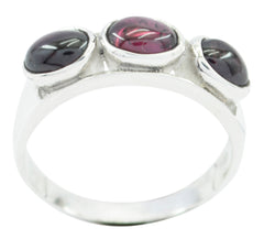 Riyo Handcrafted Gems Garnet Solid Silver Ring Cheap Costume Jewelry