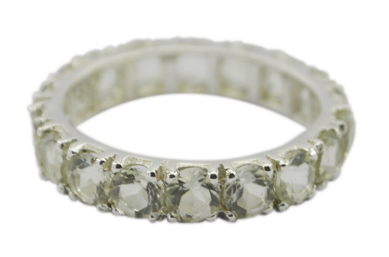 Riyo Handcrafted Stone Green Amethyst Solid Silver Ring Id Jewelry