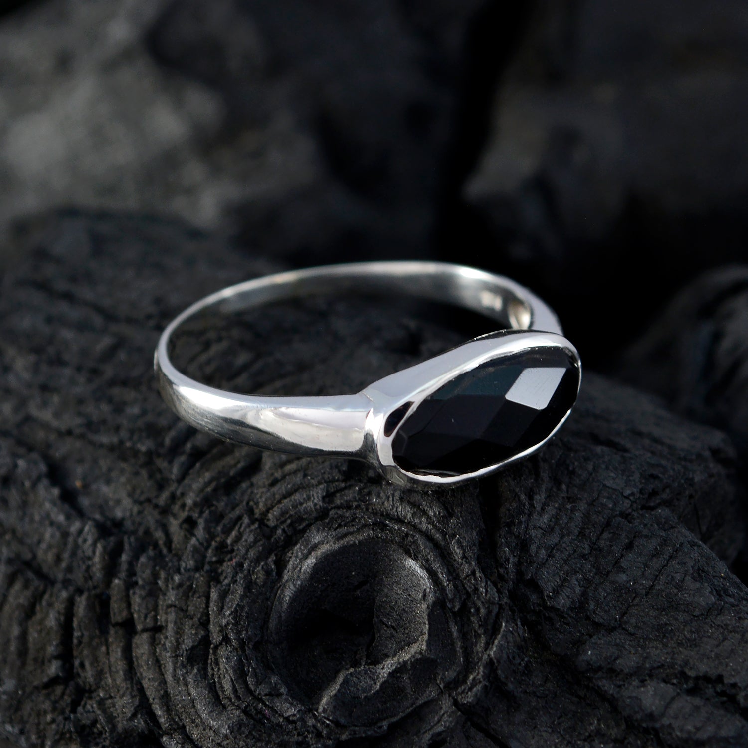 Riyo Handmade Gems Black Onyx Sterling Silver Rings Highest Item