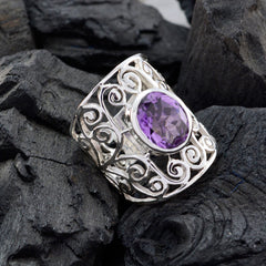 Riyo Handmade Gemstone Amethyst 925 Silver Ring Aldo Jewelry