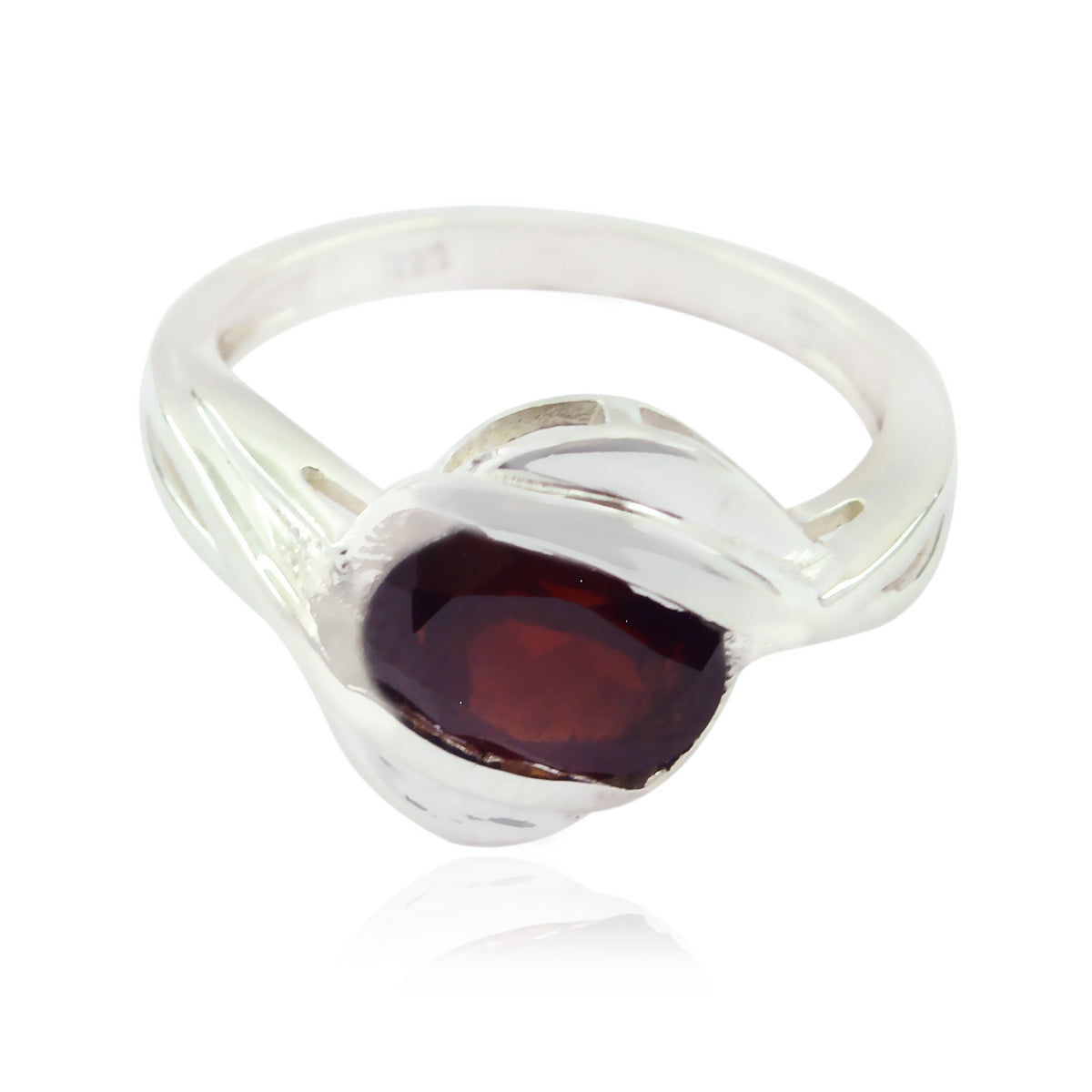 Riyo Ideal Gemstones Garnet 925 Silver Rings Best Selling Item