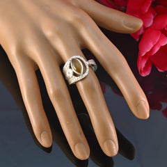 Riyo Inviting Gemstone Citrine 925 Silver Rings White Jewelry