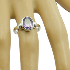 Riyo Jaipur Gemstone Amethyst Sterling Silver Ring Amber Jewelry