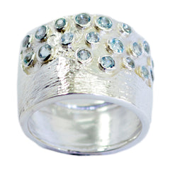 Riyo Jaipur Stone Blue Topaz Solid Silver Rings Jewelry Warehouse