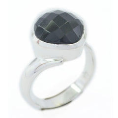 Riyo Junoesque Gemstones Black Onyx 925 Silver Rings Jewelry Armoire