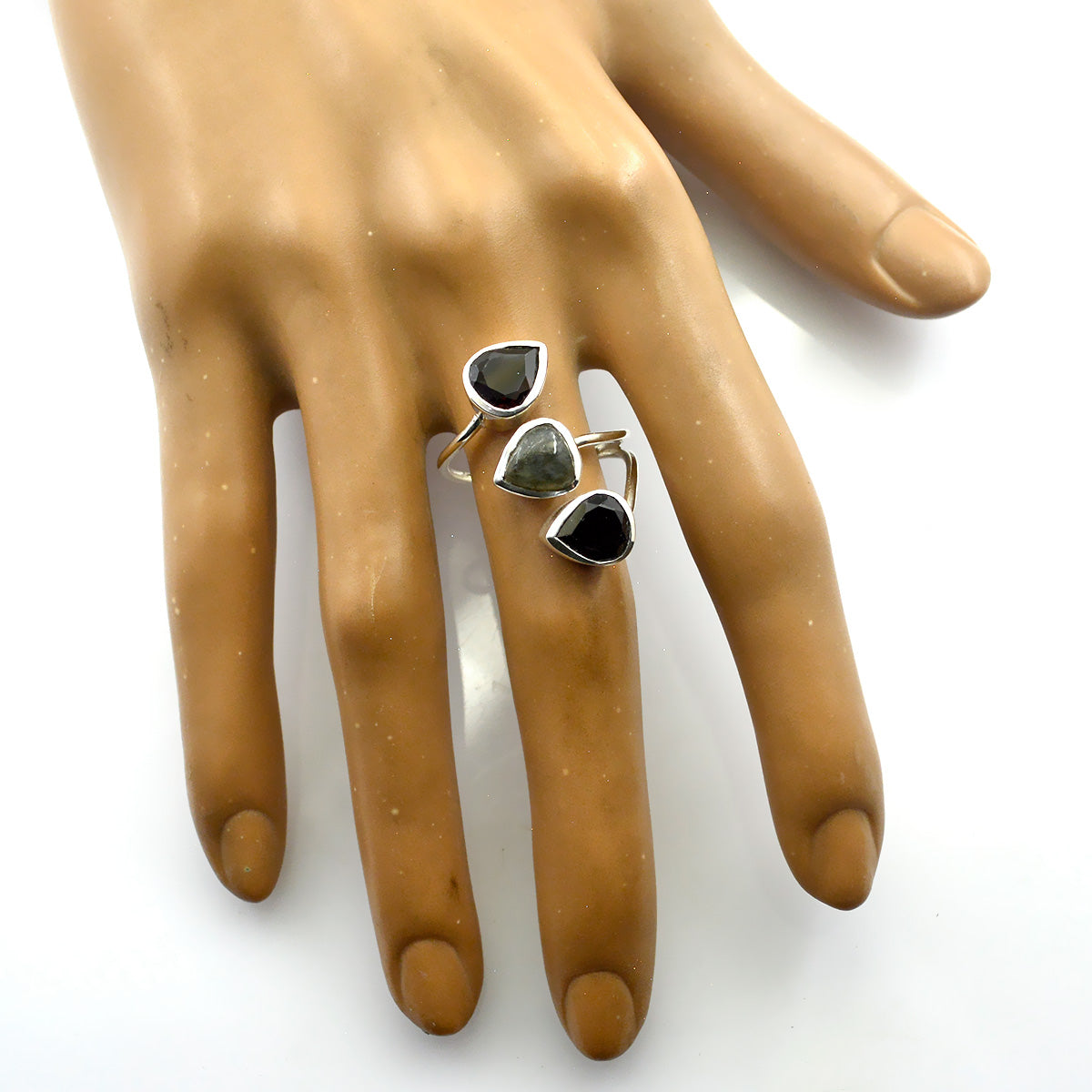 Riyo Lovesome Gems Multi Stone 925 Sterling Silver Ring Bridesmaid