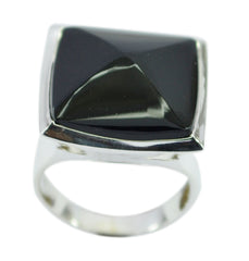 Riyo Lovesome Gemstones Black Onyx Sterling Silver Ring Jewelry