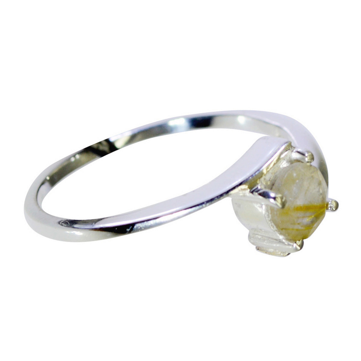 Riyo Lovesome Gemstones Rutile Quartz Silver Rings Jewelry Displays