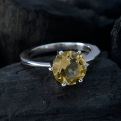 Riyo Magnetic Gemstones Citrine Solid Silver Rings Solder Jewelry