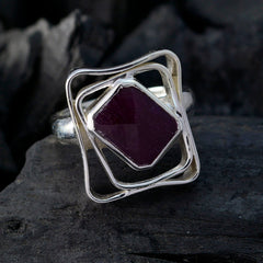 Riyo Magnificent Stone Indianruby Sterling Silver Rings Jewelry Rack
