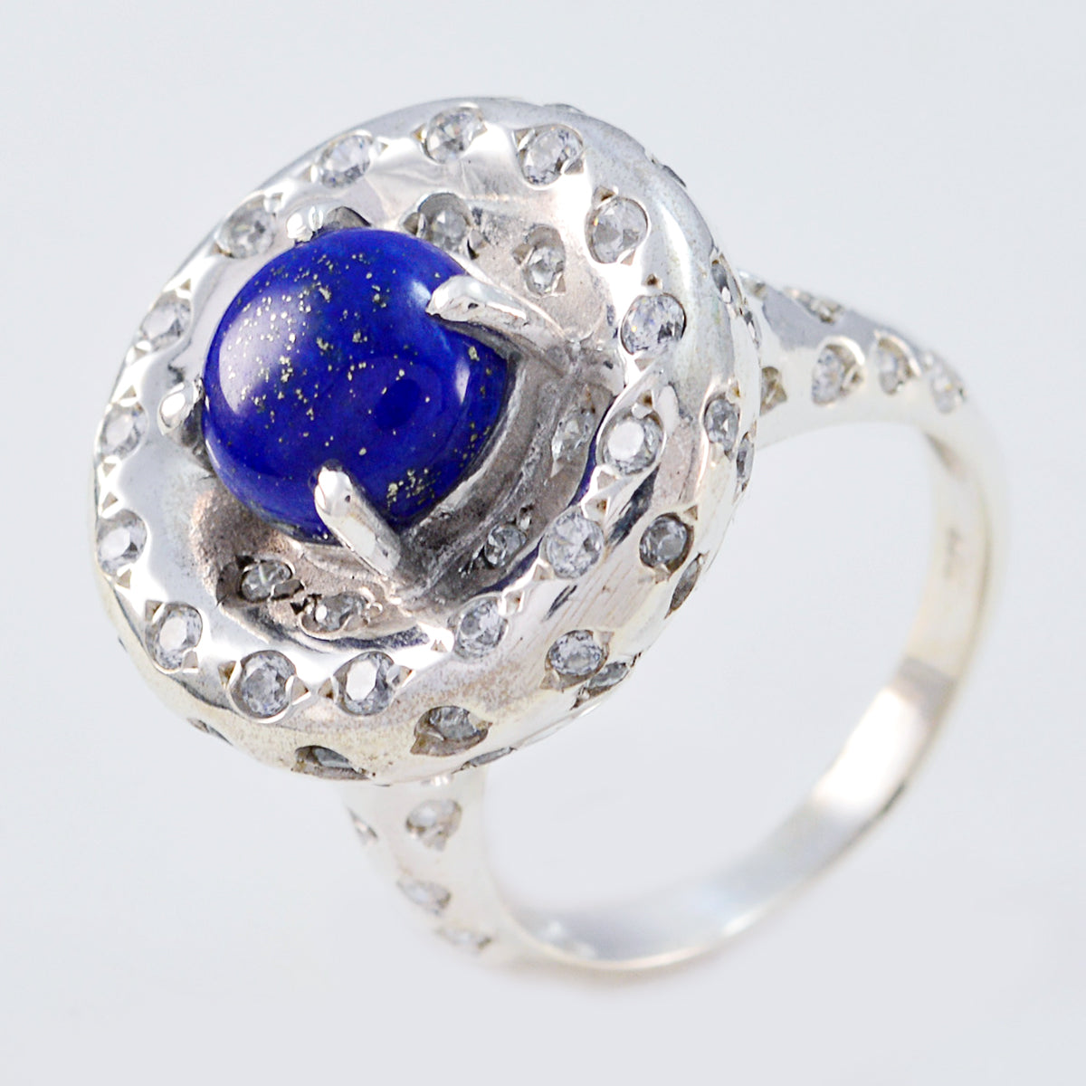 Riyo Mesmeric Gem Lapis Lazuli Solid Silver Ring Sterling Jewelry