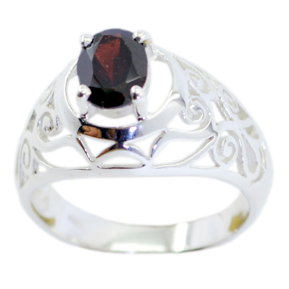 Riyo Mesmeric Gemstone Garnet 925 Silver Ring Birks Jewelry
