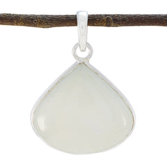 Riyo Natural Gemstone Pear Cabochon White Rainbow Moonstone 925 Silver Pendants mother gift