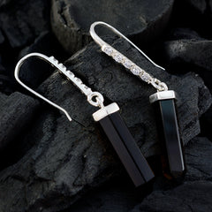 Riyo Natural Gemstone fancy Faceted Brown Smokey Quartz Silver Earring handmade gift