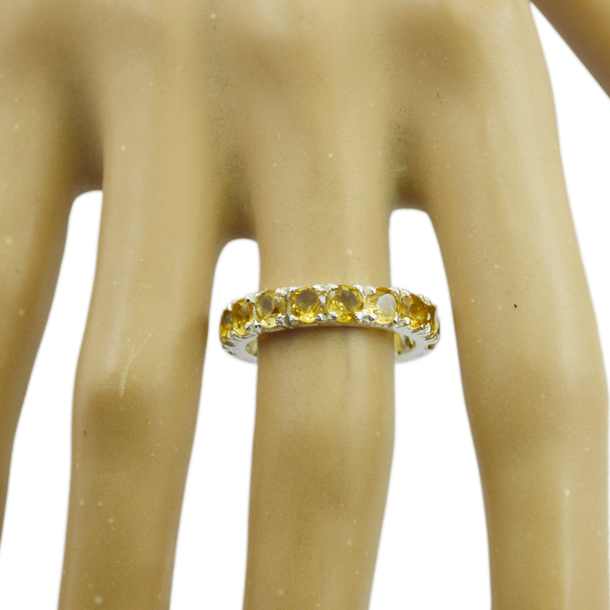 Riyo Natural Gemstones Citrine Sterling Silver Ring Texas Jewelry