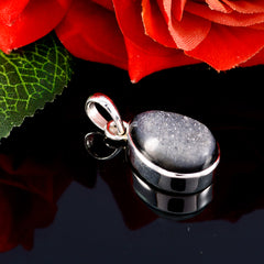 Riyo Nice Gemstone Pear Cabochon Multi Color Druzy Sterling Silver Pendants handmade gift