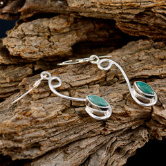 Riyo Nice Gemstone marquise Cabochon Multi Turquoise Silver Earrings graduation gift