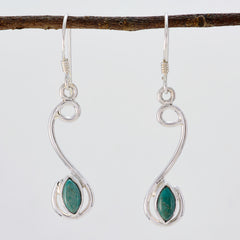 Riyo Nice Gemstone marquise Cabochon Multi Turquoise Silver Earrings graduation gift