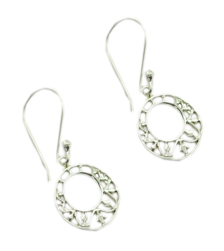 Riyo Nice Gemstone na na Silver Plain Silver Earrings gift for independence