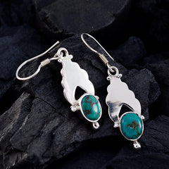 Riyo Nice Gemstone round Cabochon Multi Turquoise Silver Earring independence day gift