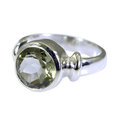 Riyo Nubile Gemstone Green Amethyst Silver Ring Headpiece Jewelry