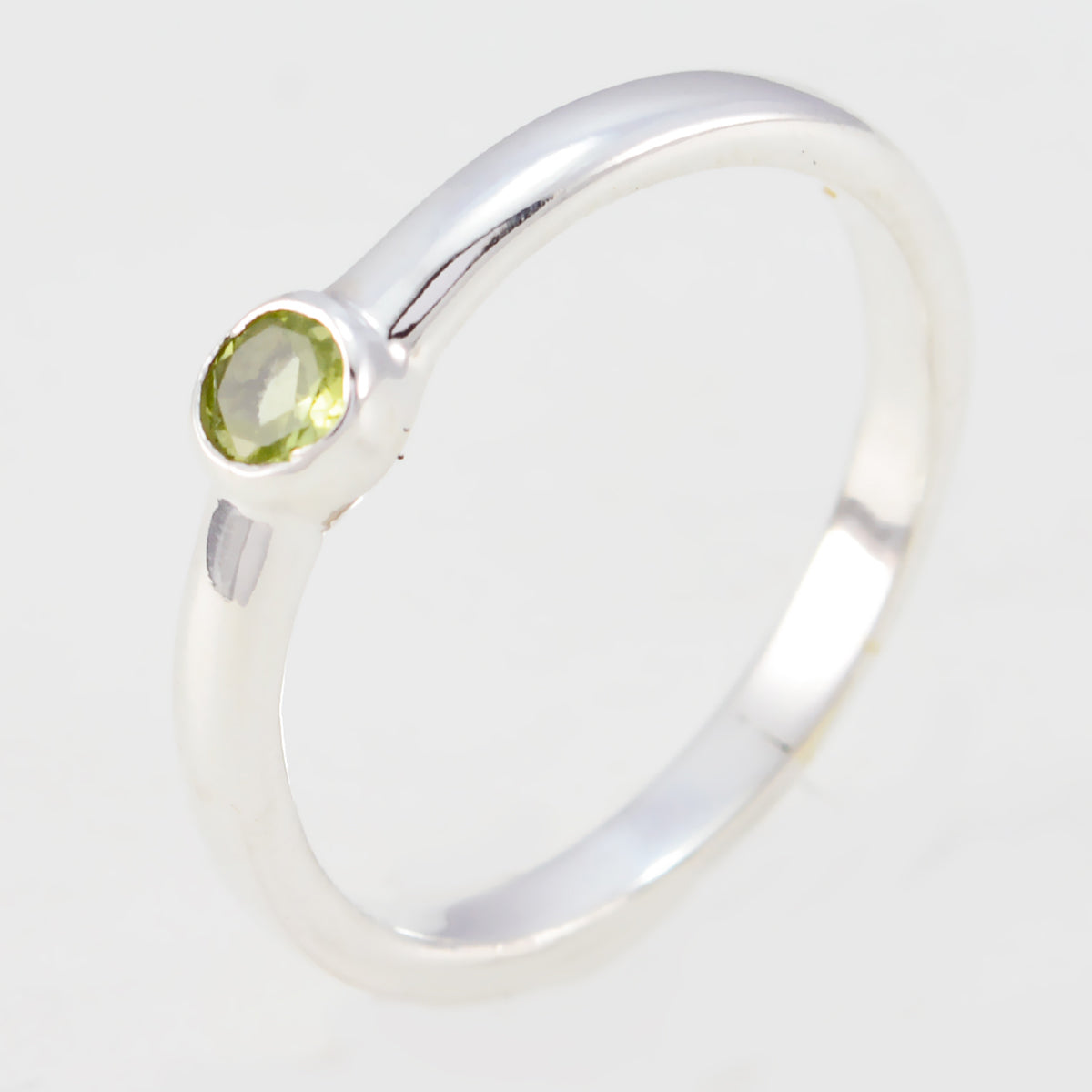 Riyo Presentable Stone Peridot Sterling Silver Ring Engagement