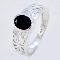 Riyo Pretty Gem Black Onyx 925 Sterling Silver Rings Horse Jewelry