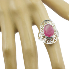 Riyo Pretty Stone Indianruby 925 Silver Rings Jewelry Mannequin