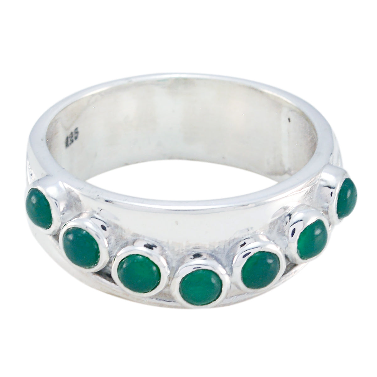 Riyo Prettyish Gem Green Onyx Sterling Silver Ring Jewelry Company