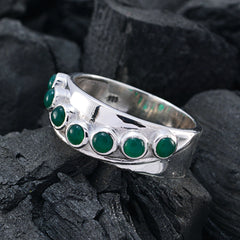 Riyo Prettyish Gem Green Onyx Sterling Silver Ring Jewelry Company