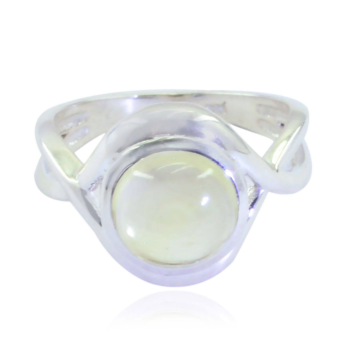 Riyo Prettyish Gems Prehnite 925 Silver Ring Gift For Labour Day