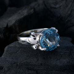Riyo Prettyish Stone Blue Topaz Sterling Silver Rings Jewelry Quotes