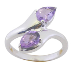 Riyo Radiant Gemstone Amethyst Sterling Silver Ring Cool Jewelry