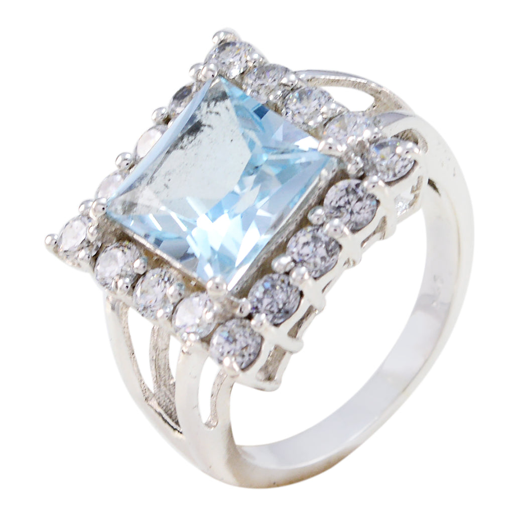 Riyo Rajasthan Stone Blue Topaz 925 Silver Rings Napier Jewelry