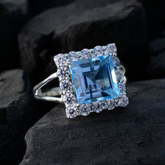 Riyo Rajasthan Stone Blue Topaz 925 Silver Rings Napier Jewelry