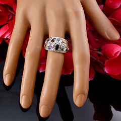Riyo Ravishing Gem Multi Stone Silver Ring Best Online Jewelry Store
