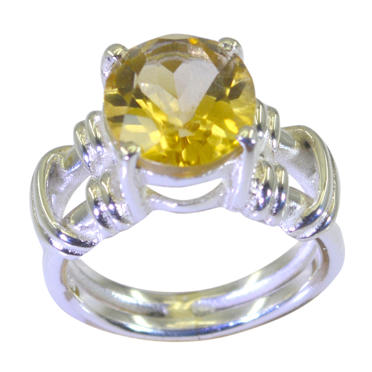 Riyo Ravishing Gems Citrine 925 Sterling Silver Ring Royal Jewelry