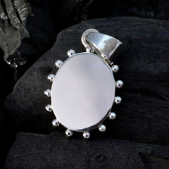 Riyo Real Gemstones Round Cabochon Silver Plain Solid Silver Pendants frinendship day gift