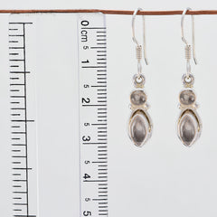 Riyo Real Gemstones multi shape Cabochon Pink Rose Quartz Silver Earrings gift for teacher's day