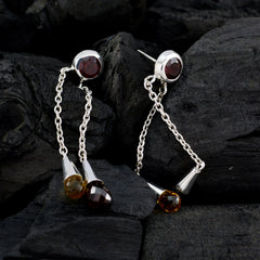 Riyo Real Gemstones multi shape Checker Multi Multi Stone Silver Earrings gift for anniversary day