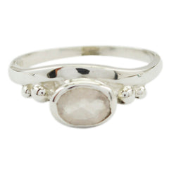 Riyo Reals Gem Rose Quartz 925 Silver Ring Inexpensive Jewelry