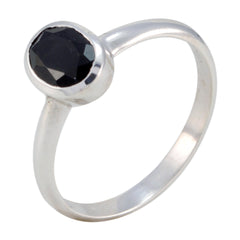 Riyo Reals Gemstone Black Onyx Solid Silver Rings Handmades