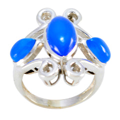 Riyo Reals Gemstone Chalcedony Solid Silver Ring Quilling Jewelry